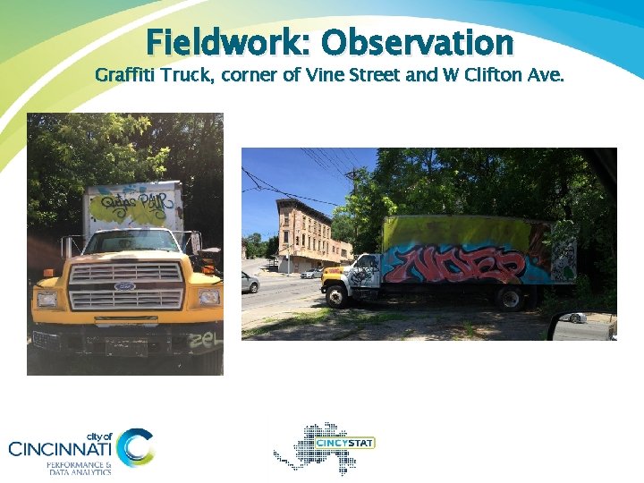 Fieldwork: Observation Graffiti Truck, corner of Vine Street and W Clifton Ave. 