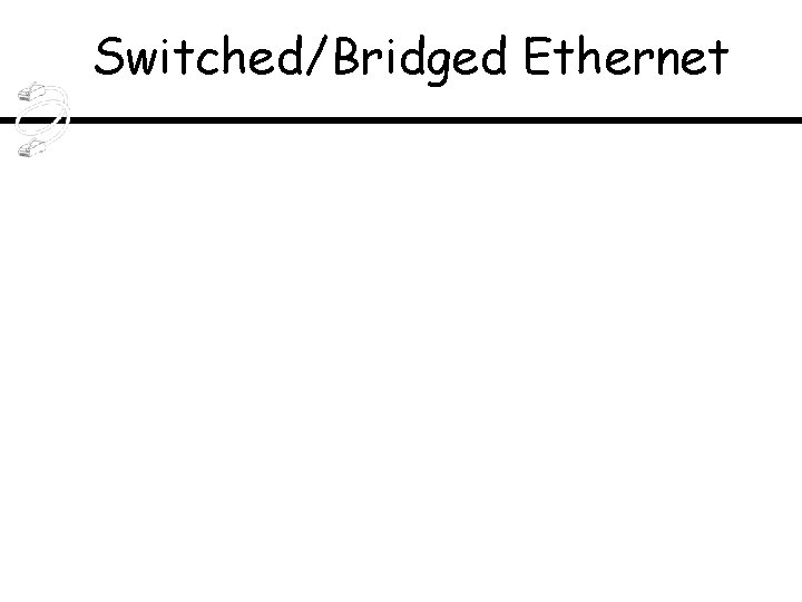 Switched/Bridged Ethernet 