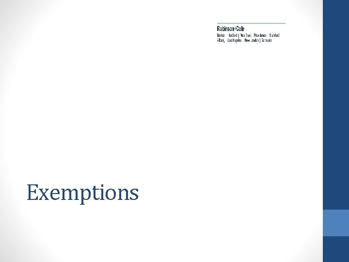 Exemptions 
