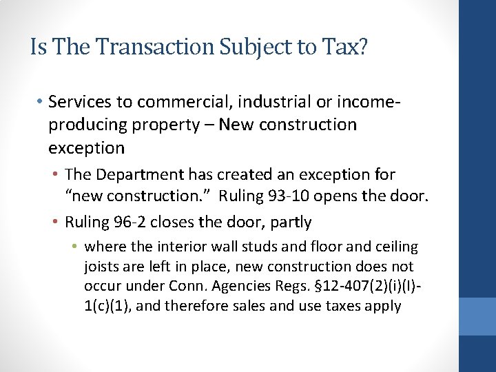 Connecticut Sales and Use Tax Exemptions and Credits