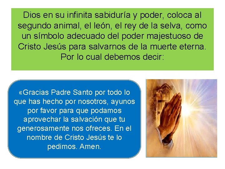 Dios en su infinita sabiduría y poder, coloca al segundo animal, el león, el Dios en su infinita sabiduría y poder, coloca al segundo animal, el león, el