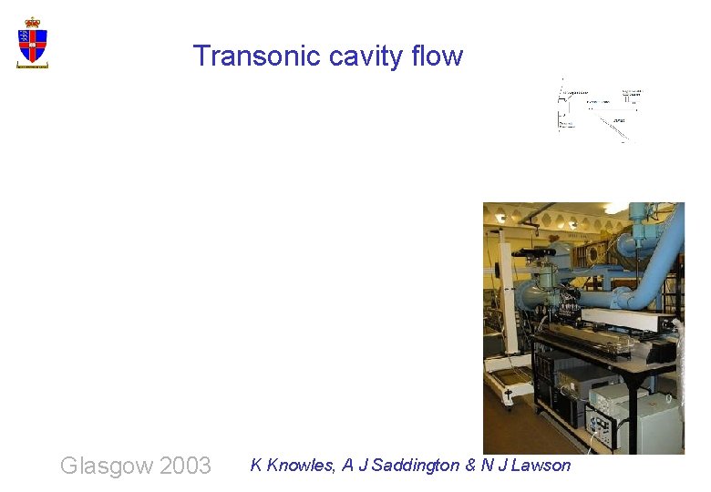 Transonic cavity flow Glasgow 2003 K Knowles, A J Saddington & N J Lawson