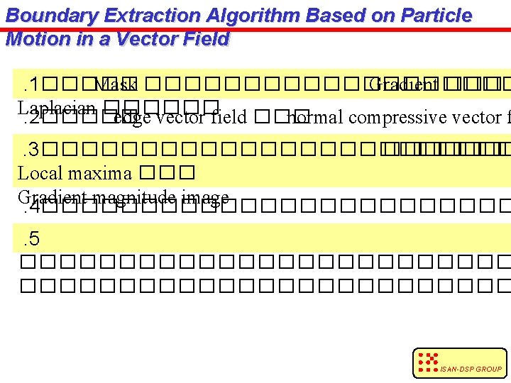 Boundary Extraction Algorithm Based on Particle Motion in a Vector Field . 1����� Mask