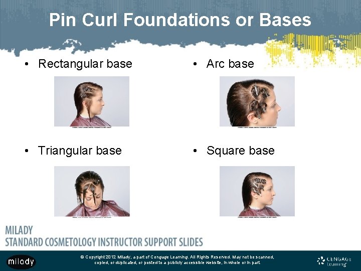 Pin Curl Foundations or Bases • Rectangular base • Arc base • Triangular base