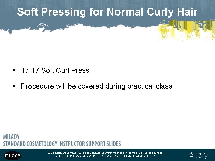 Soft Pressing for Normal Curly Hair • 17 -17 Soft Curl Press • Procedure