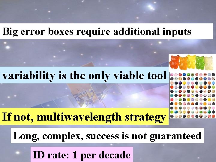 Big error boxes require additional inputs variability is the only viable tool If not,