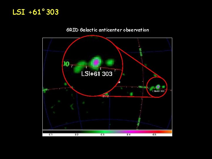 LSI +61° 303 GRID Galactic anticenter observation 