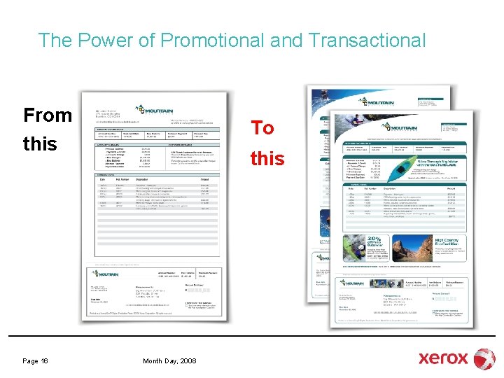 The Power of Promotional and Transactional From this Page 16 To this Month Day,