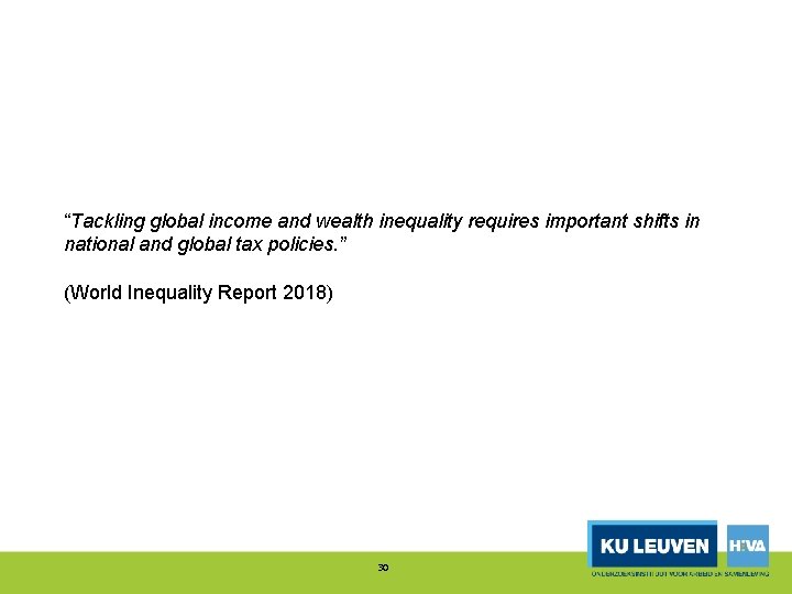 “Tackling global income and wealth inequality requires important shifts in national and global tax