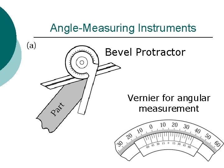 Angle-Measuring Instruments Bevel Protractor Vernier for angular measurement 