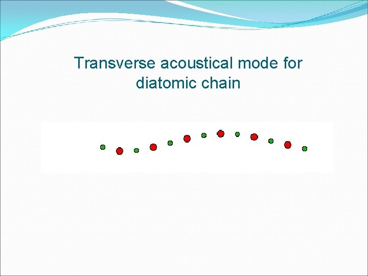 Transverse acoustical mode for diatomic chain 