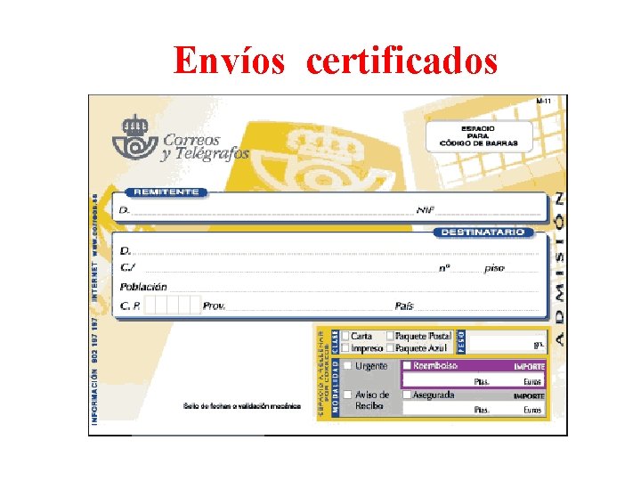 Envíos certificados 