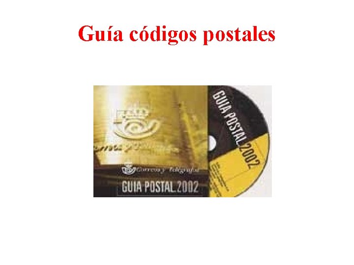 Guía códigos postales 