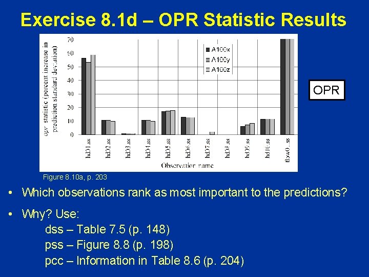 Exercise 8. 1 d – OPR Statistic Results OPR Figure 8. 10 a, p.