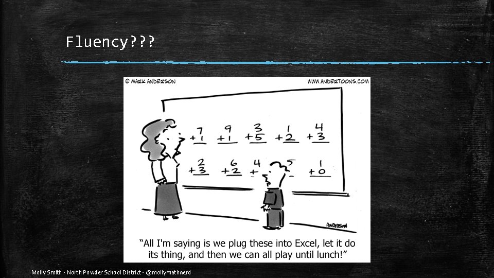 Math Fluency FUN Text in the first word