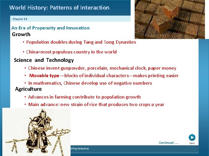 World History: Patterns of Interaction Chapter 12 An Era of Propensity and Innovation Growth