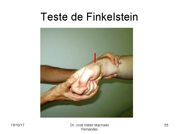 Teste de Finkelstein 19/10/17 Dr. José Heitor Machado Fernandes 55 
