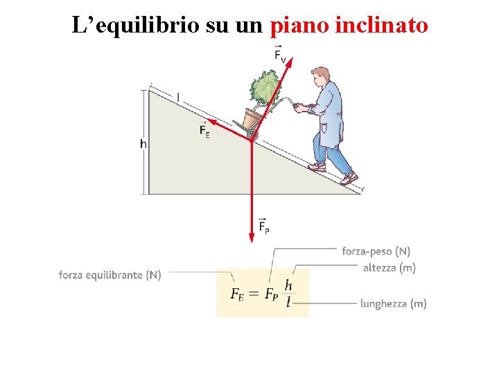 L’equilibrio su un piano inclinato 