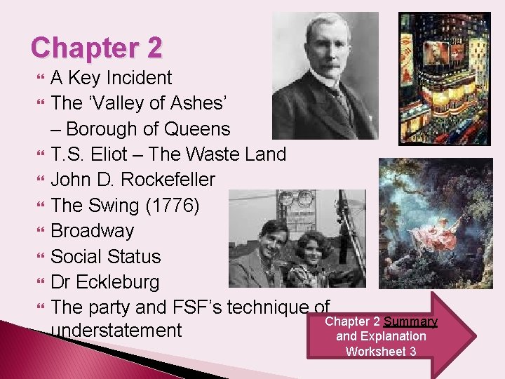 Chapter 2 A Key Incident The ‘Valley of Ashes’ – Borough of Queens T.