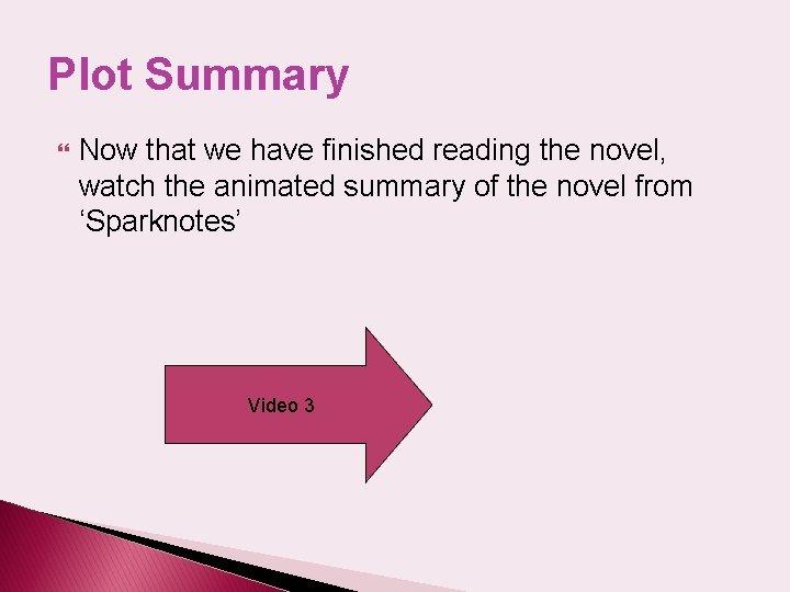 Plot Summary Now that we have finished reading the novel, watch the animated summary
