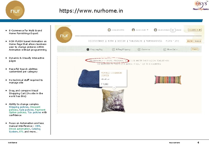 https: //www. nurhome. in • E-Commerce for Multi Brand Home Furnishings Export • NON-FLASH