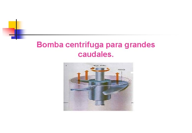 Bomba centrifuga para grandes caudales. Bomba centrifuga para grandes caudales.