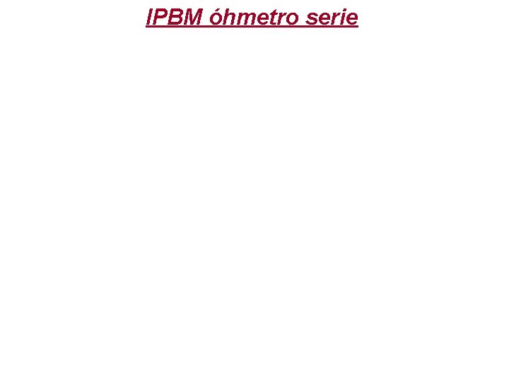 IPBM óhmetro serie 
