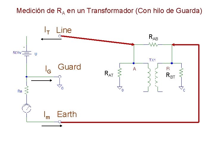 Medición de RA en un Transformador (Con hilo de Guarda) IT Line IG Guard