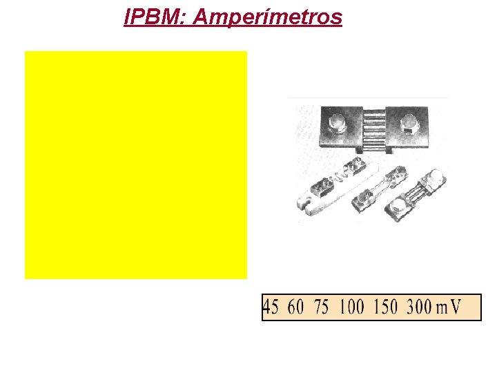 IPBM: Amperímetros 