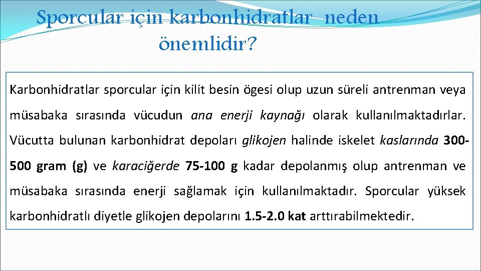 Sporcular için karbonhidratlar neden önemlidir? Karbonhidratlar sporcular için kilit besin ögesi olup uzun süreli