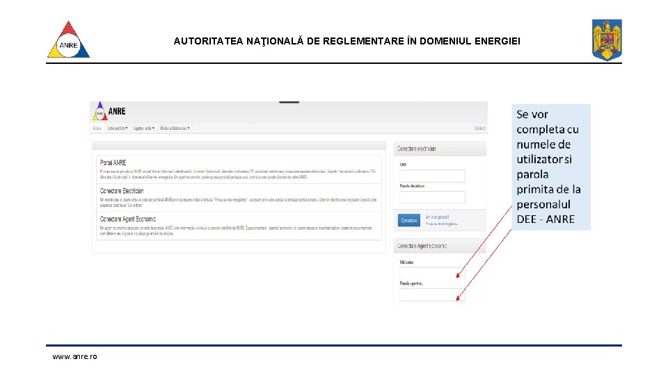 AUTORITATEA NAŢIONALĂ DE REGLEMENTARE ÎN DOMENIUL ENERGIEI www. anre. ro 