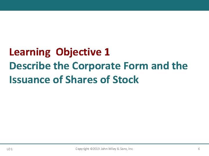 Learning Objective 1 Describe the Corporate Form and the Issuance of Shares of Stock