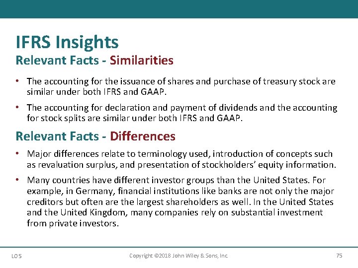 IFRS Insights Relevant Facts - Similarities • The accounting for the issuance of shares
