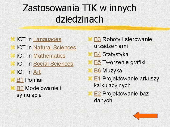 Zastosowania TIK w innych dziedzinach z ICT in Languages z ICT in Natural Sciences