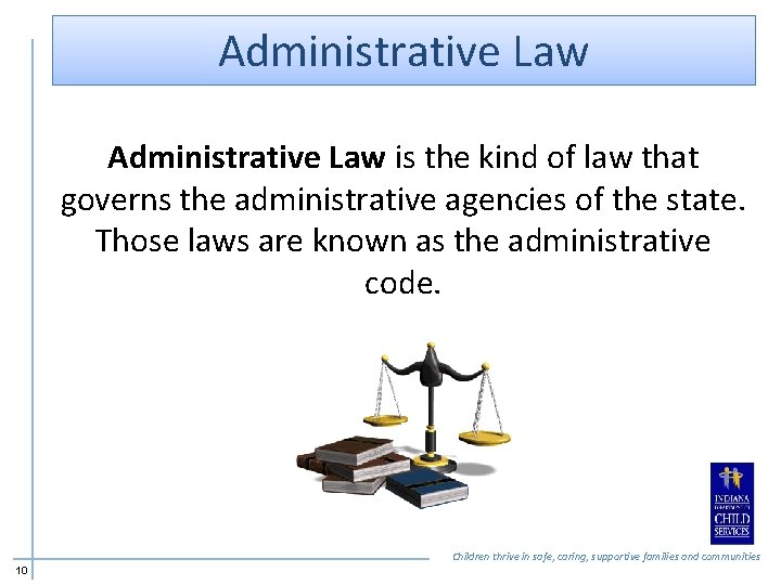 Administrative Law is the kind of law that governs the administrative agencies of the