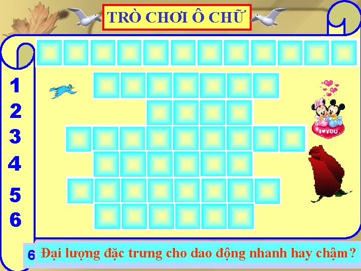 TRÒ CHƠI Ô CHỮ T Ầ N S Ố D A O Đ Ộ