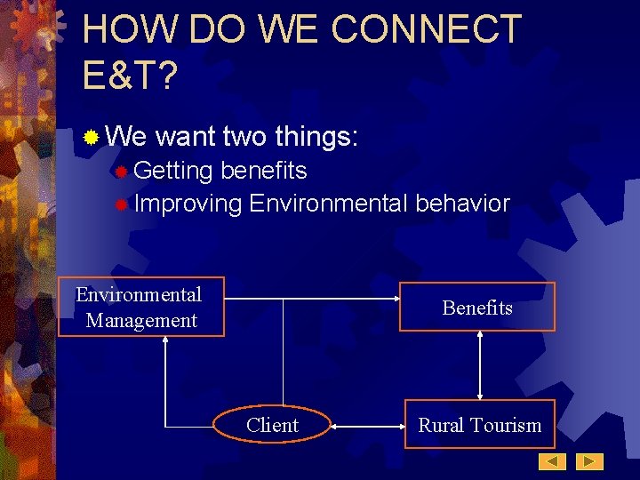 HOW DO WE CONNECT E&T? ® We want two things: ® Getting benefits ® HOW DO WE CONNECT E&T? ® We want two things: ® Getting benefits ®