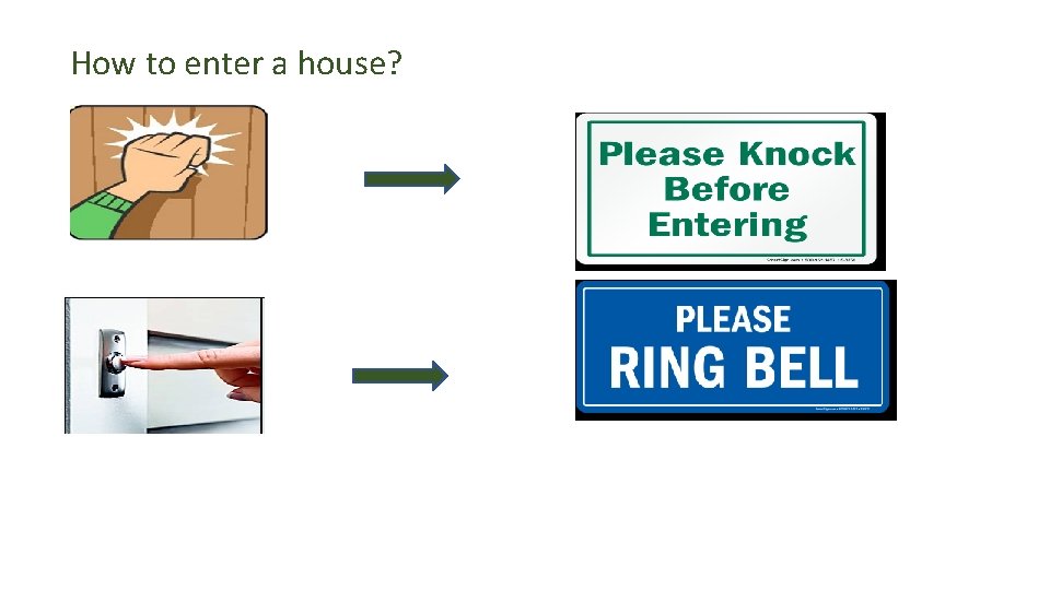 How to enter a house? How to enter a house?