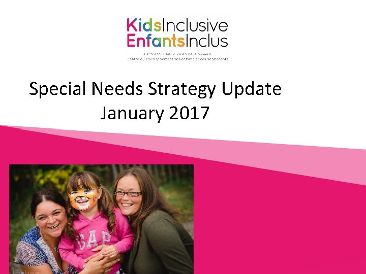 Special Needs Strategy Update January 2017 