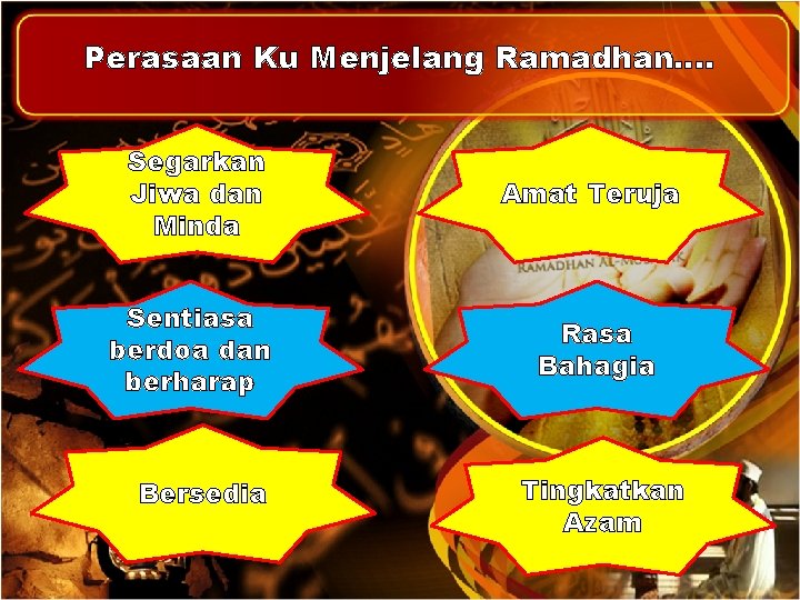 Perasaan Ku Menjelang Ramadhan…. Segarkan Jiwa dan Minda Amat Teruja Sentiasa berdoa dan berharap