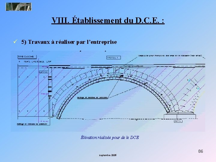 VIII. Établissement du D. C. E. : ü 5) Travaux à réaliser par l’entreprise