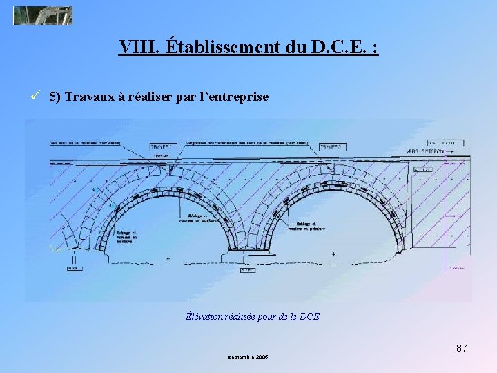 VIII. Établissement du D. C. E. : ü 5) Travaux à réaliser par l’entreprise