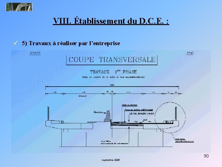 VIII. Établissement du D. C. E. : ü 5) Travaux à réaliser par l’entreprise