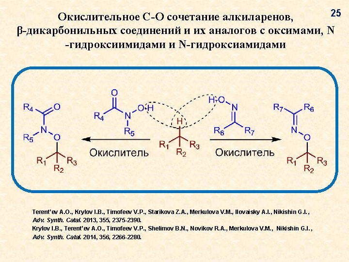 25 Окислительное C-O сочетание алкиларенов, β-дикарбонильных соединений и их аналогов с оксимами, N -гидроксиимидами 25 Окислительное C-O сочетание алкиларенов, β-дикарбонильных соединений и их аналогов с оксимами, N -гидроксиимидами