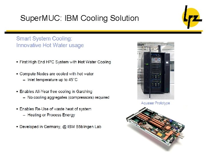 Super. MUC: IBM Cooling Solution 