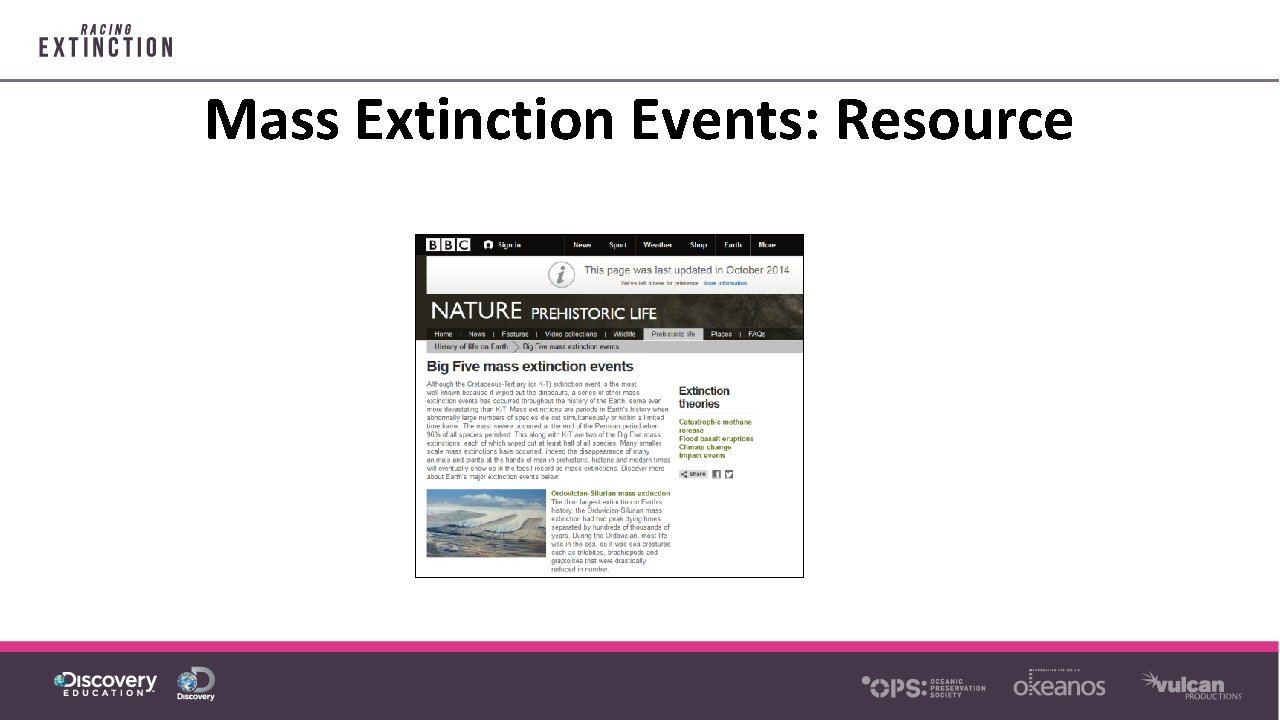 Mass Extinction Events: Resource 