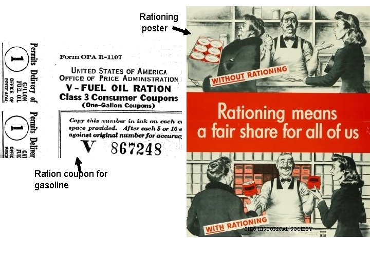 Rationing poster Ration coupon for gasoline 