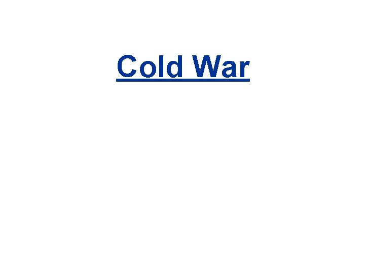 Cold War 