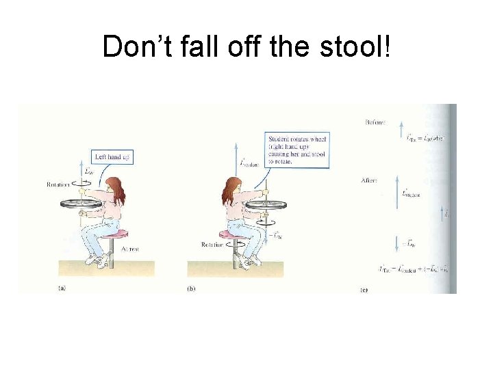 Don’t fall off the stool! 