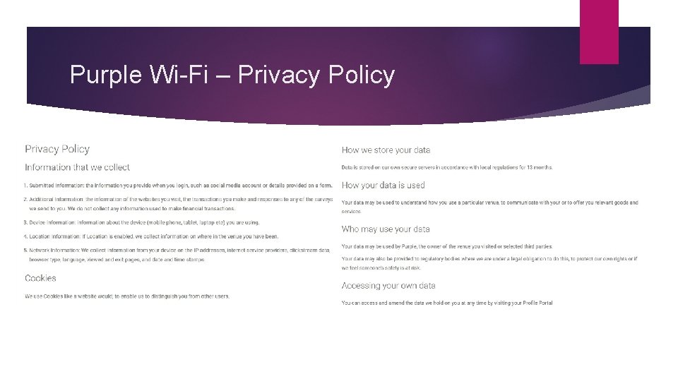 Purple Wi-Fi – Privacy Policy 
